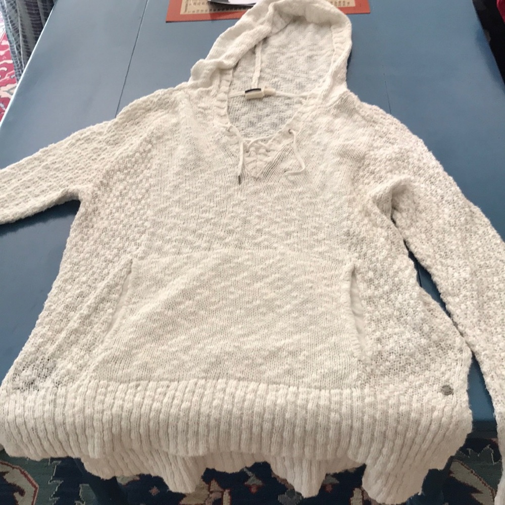 Hooded knit sweater